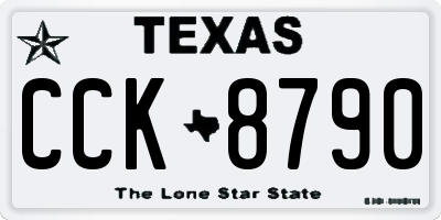 TX license plate CCK8790