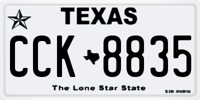 TX license plate CCK8835