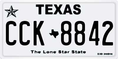 TX license plate CCK8842