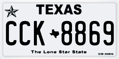 TX license plate CCK8869