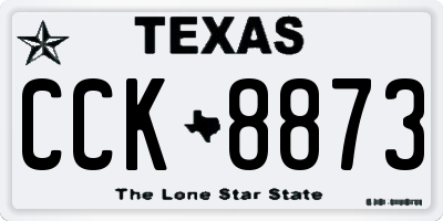 TX license plate CCK8873