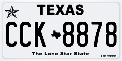TX license plate CCK8878
