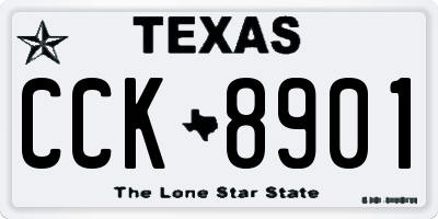 TX license plate CCK8901