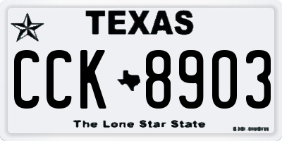 TX license plate CCK8903
