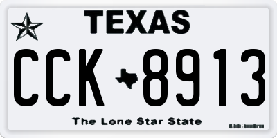 TX license plate CCK8913