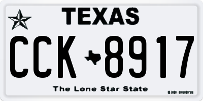 TX license plate CCK8917