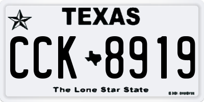 TX license plate CCK8919