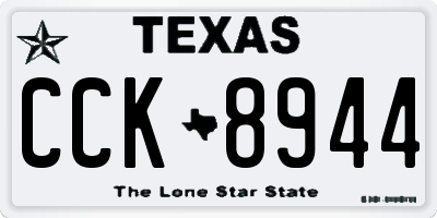 TX license plate CCK8944