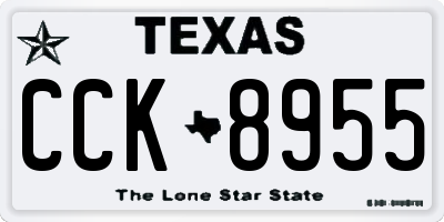 TX license plate CCK8955