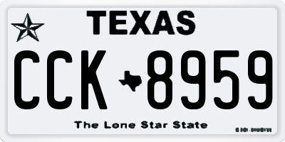 TX license plate CCK8959