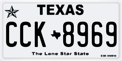 TX license plate CCK8969
