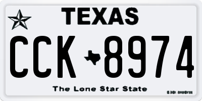 TX license plate CCK8974