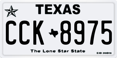 TX license plate CCK8975