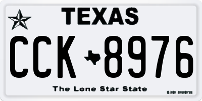 TX license plate CCK8976