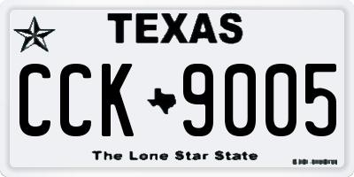 TX license plate CCK9005