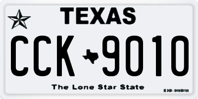 TX license plate CCK9010