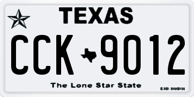 TX license plate CCK9012