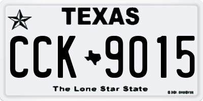 TX license plate CCK9015