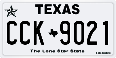 TX license plate CCK9021