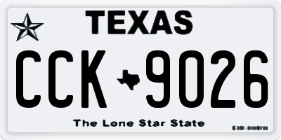 TX license plate CCK9026