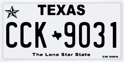 TX license plate CCK9031
