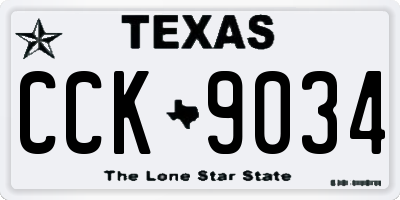TX license plate CCK9034