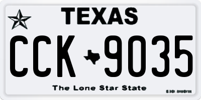 TX license plate CCK9035