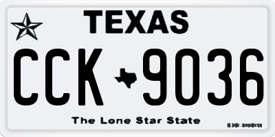 TX license plate CCK9036
