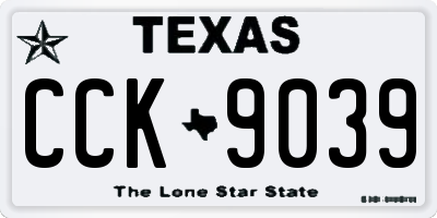 TX license plate CCK9039