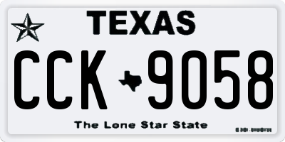 TX license plate CCK9058