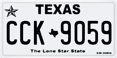 TX license plate CCK9059