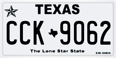 TX license plate CCK9062