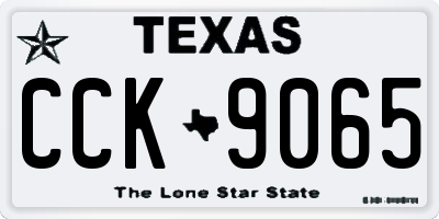 TX license plate CCK9065