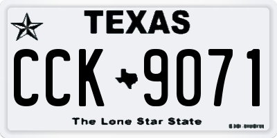 TX license plate CCK9071