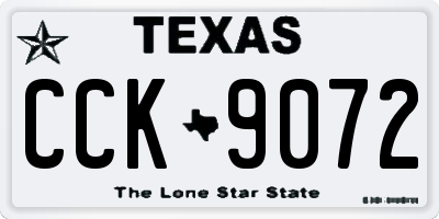 TX license plate CCK9072