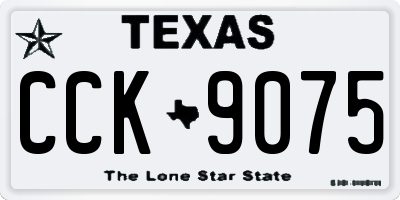 TX license plate CCK9075