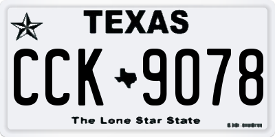 TX license plate CCK9078