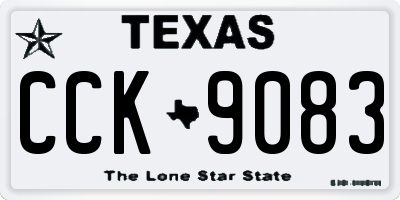 TX license plate CCK9083