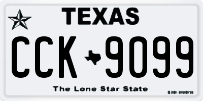 TX license plate CCK9099
