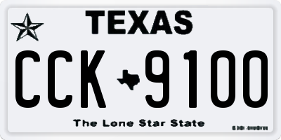 TX license plate CCK9100
