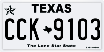 TX license plate CCK9103