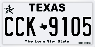 TX license plate CCK9105