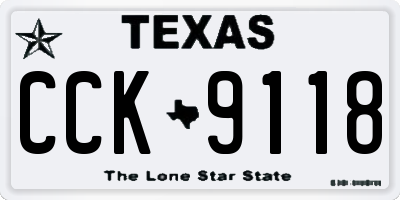 TX license plate CCK9118