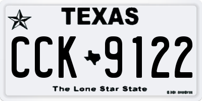 TX license plate CCK9122