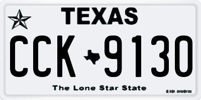 TX license plate CCK9130