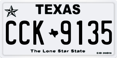 TX license plate CCK9135