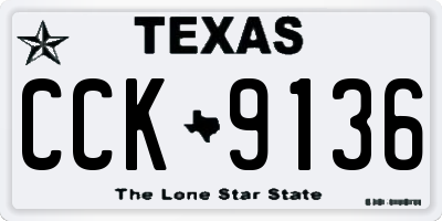 TX license plate CCK9136
