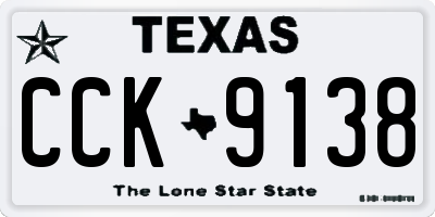 TX license plate CCK9138