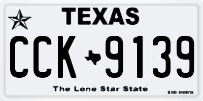 TX license plate CCK9139