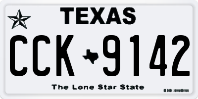 TX license plate CCK9142